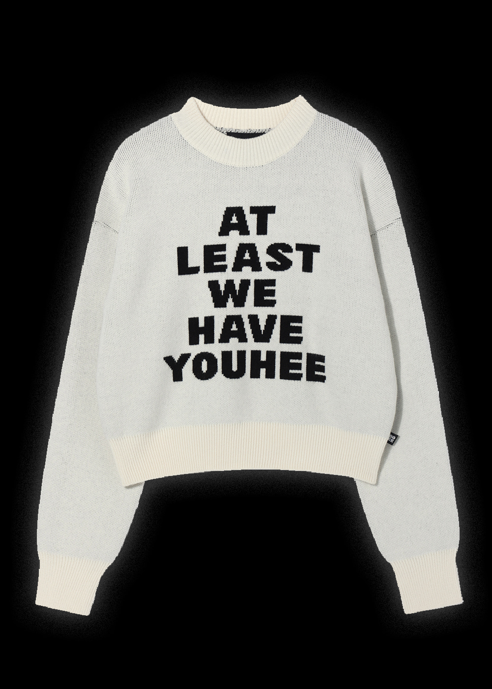 YOUHEE LETTERING PULLOVER KNIT IVORY
